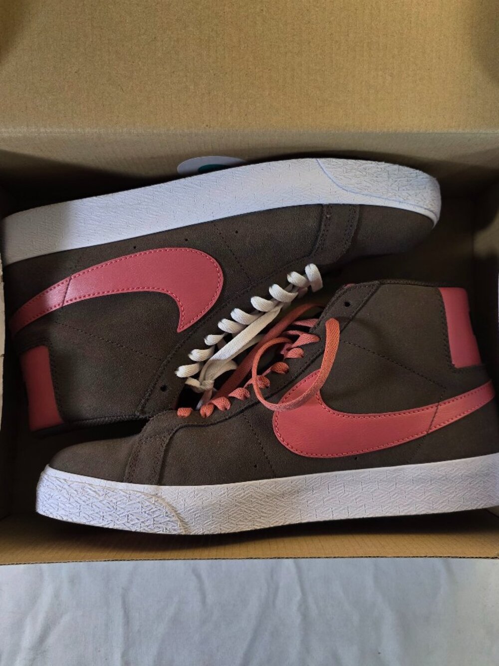 Nike SB Zoom Blazer Mid Brown Light Red-FD0731-200 U.S. Men's 9 w/ Box